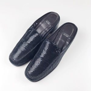 Stuart Weitzman Snakeskin Leather Mules / Sliders